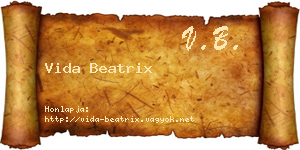 Vida Beatrix névjegykártya